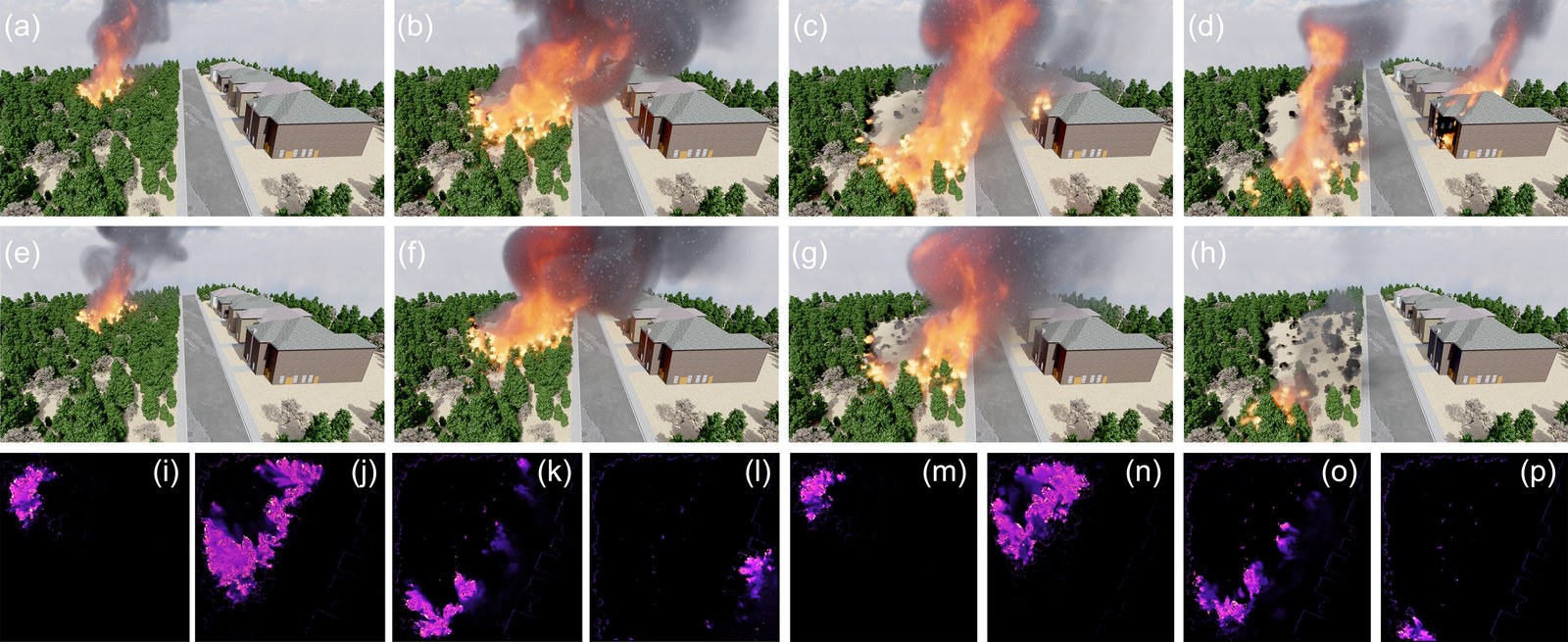 Urban wildfire simulations with and without ember transport under wind-heavy conditions
