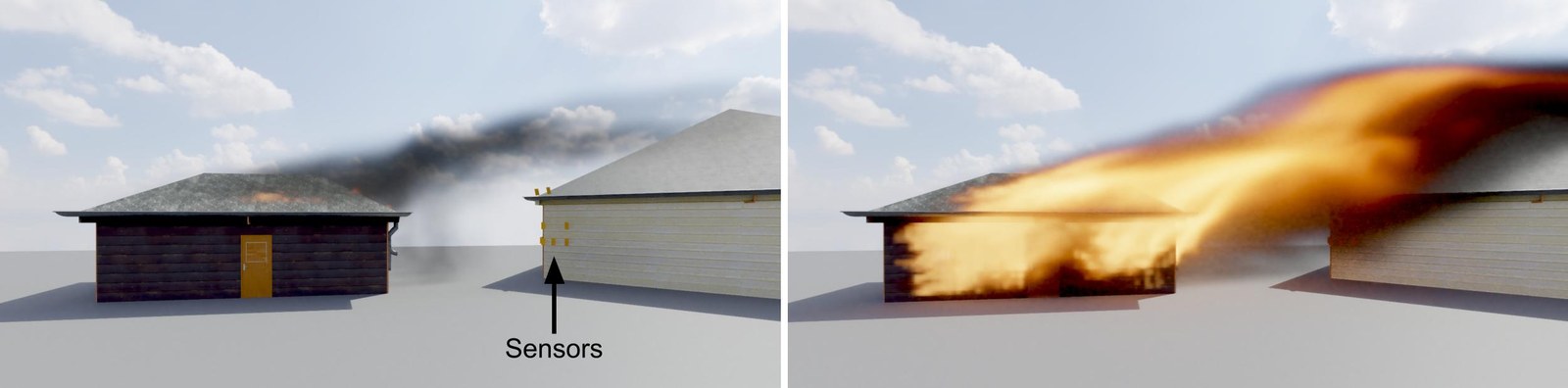Wind-driven structure-to-structure fire-spread validation