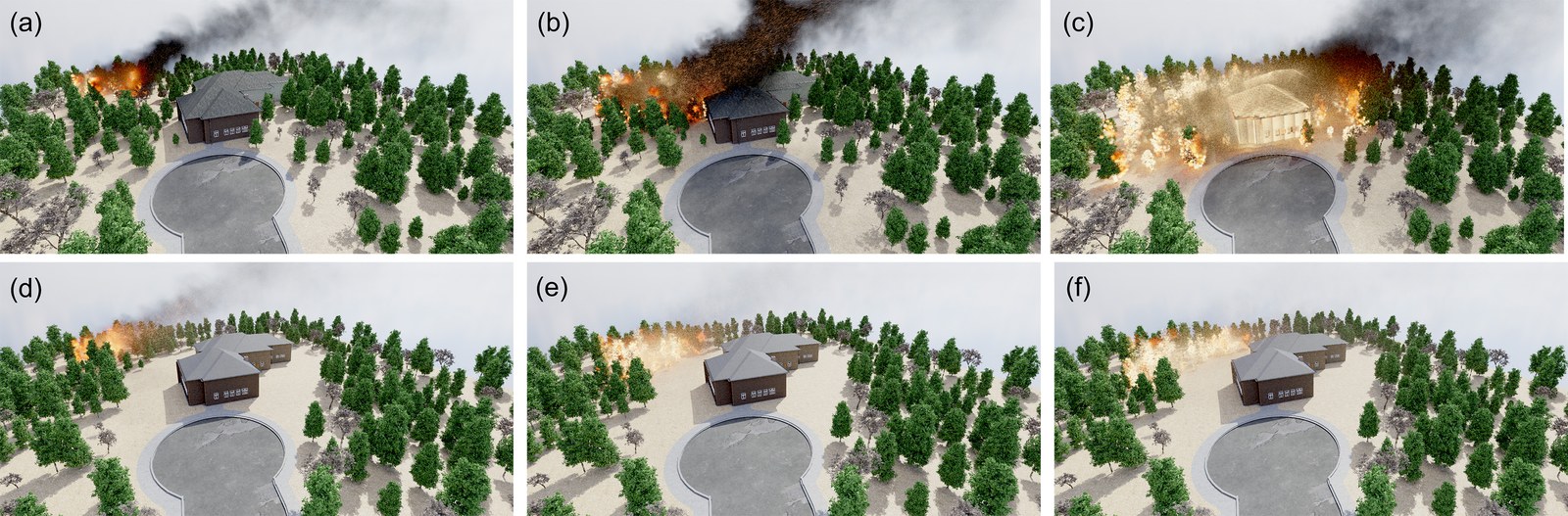 Effect of vegetation clearance on building ignition in two wildfire scenarios