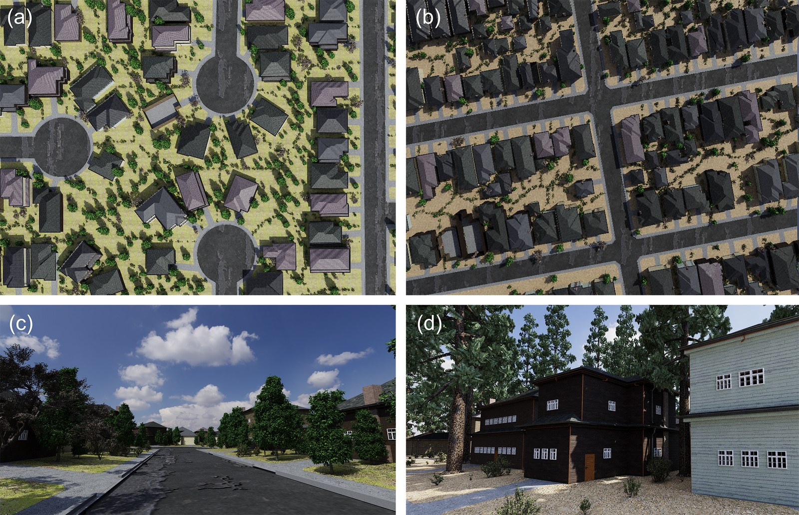 Procedurally modeled urban scenes based on OSM data